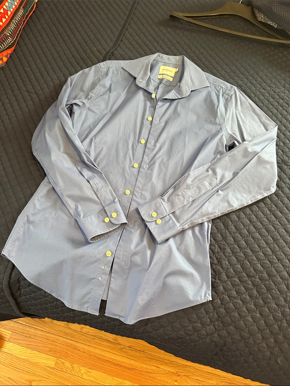 Goodfellow & Co Light Blue Dress Shirt with Yellow Buttons